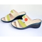 Women's Genuine Leather Hollow Cross Straps Flowers Sweet Slippers