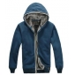 Men's Plus Thick Velvet Warm Cotton Zipper Even Cap Cardigan Jacket