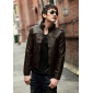 Men's Collar PU Leather Zipper Slim Korean Jackets