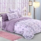 Purple Flower Cotton Twill Bedding Set