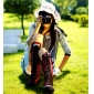 Women's Canvas Flat Lattice Lace-up Height Increasing Knee High Boots