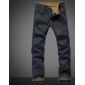 Men's Fashion Leisure Korean Dark Gray Straight Legs Cotton Jeans