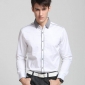 Genuine Mercerized Cotton Men's Long-sleeved White Shirts for Men
