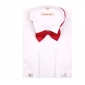 Men's Cotton French Cufflinks Fashion Tie Long-sleeved White Shirts