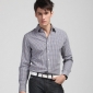Men's Double-sided Mercerized Cotton Thick Plaid Long-sleeved Shirts