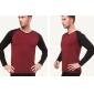 Men's New V-neck Long Sleeve Stripe Knitted Tops