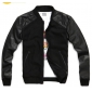 Men's Black Spring and Autumn Western Style Band Collar Jackets