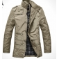 Men's Full Length Band Collar Casual British Style Jackets