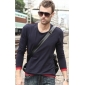 Men's New European Style O-neck Long Sleeve Cotton Tops T-shirt