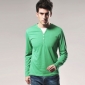 Men's Casual Fashion Slim V Neck Button Cotton Tops