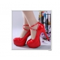 Red Wedding Shoes High Heels Bride Wears
