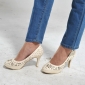 Pastorale Shoes Wedgie With Wooden Sole Female's High Heels