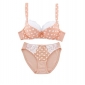 Dot Lace Steel Ring Thin Mold Cup Anti-slip Bras Set