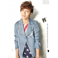 Male Spring Clothing Fashion Leisure Jacket Turn-down Collar Thin Jacket