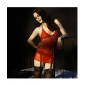 Sexy Skirt Suit Transparent Tulle Halter V-neck Sexy Underwear