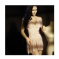 Pink Transparent Tulle Halter V-neck Sexy Underwear