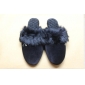 New Rabbit Fur Slippers Women's Household Slippers Special For Wood Floor