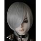Synthetic Silk Short Straight Silver Doll Wig