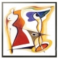 Pure Hand-painted Frameless Corridor / Home Decoration European Abstract Oil Paintings