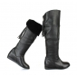 Women's Leather Tassel Zipper Flat Knee High Boots