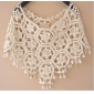 Girls Manual Crochet Flowers Knited Hollow Out Lace Collar
