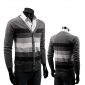 Fashion Korean Style Clothing Men's Stripe Cotton Slim Fit Sweaters