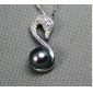 Swan Love Natural Pearl Pendants 925 Silver Chain Necklace