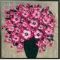 Hand-painted Thick Pink Flower Abstract Oil painting