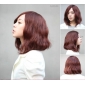 Natural Deep Wave Short Brown Curly Hair Full Lace Wigs