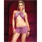 Performance Clothing Purple Leopard Grain Nightclub Sexy Temptation Stage Uniform Underwear Dress
