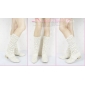 Ladies Summer Cotton Thread Weaving Hollow Out High Heel Knee High Boots