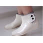 Women's Fashion Clasp Ankle Boots White Cute Rain Boots Galoshes