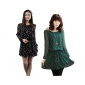 Women's Korean Chiffon Dot Long-sleeved Dresses