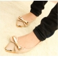 Women's New Korean Shoes Sweet Metal Bow Flats