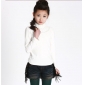 Girls White Korean Cotton T-shirt