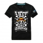 Amanda49 Stylish and Cotton Design T-Shirt Bones Short Sleeve for Man - Black