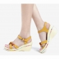 Women's Genuine Leather Wedge Sandal Cowhide Wedges