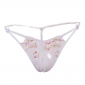Women Sexy Embroidered G-string Transparent Panties