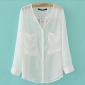 European Style Blouses Transparent Chiffon Tops
