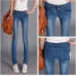 Women's Korea High-waist Light Blue Skinny Jeans