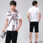 Men's Lapel Tops Short Sleeve UK Flag T Shirt