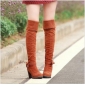 Women's Knight Boots Lace Up knee Tight High Boots