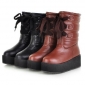 Ladies' Non-slip Waterproof Warm Lace Up Platform Half Snow Boots for Women